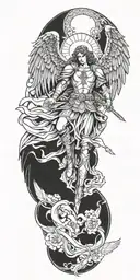St michael archangel tattoo design idea