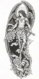 St michael archangel tattoo design idea