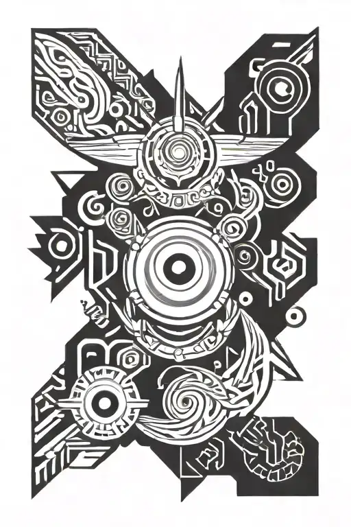 speaker-totem tattoo design idea