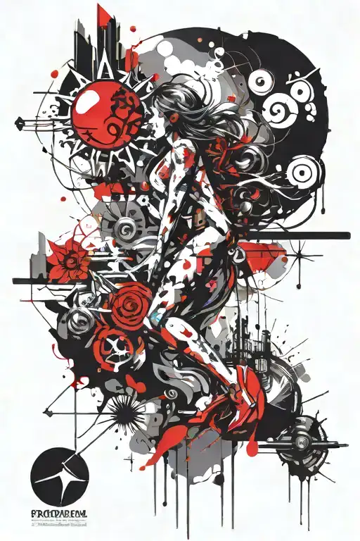 Walks on the stone, runs to the ocean, pearl of the sun I love you tattoo design idea