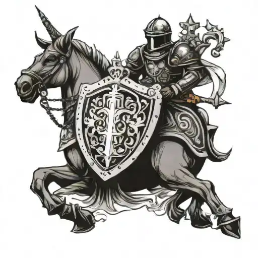 knight of karma tattoo design idea