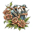 gardener and blacksmith assistant  tattoo design idea