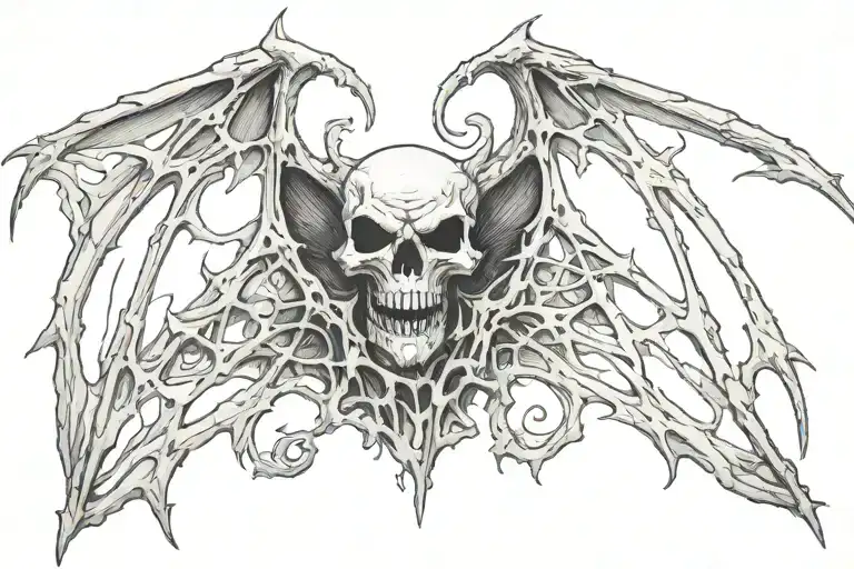 deathbat tattoo design idea