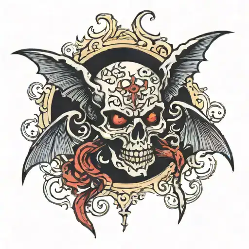 deathbat tattoo design idea