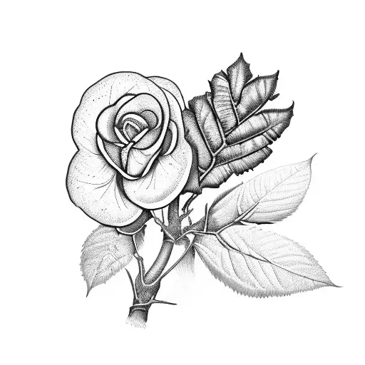 Botanical illustration of a unique Brazilian plant tattoo design idea