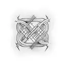 DNA double helix intertwined with a paintbrush tattoo design idea