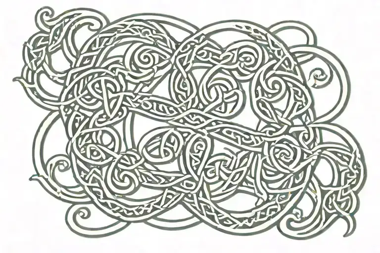 celtic infinit symbol tattoo design idea