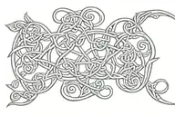 celtic infinit symbol branches  tattoo design idea