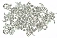 celtic infinit symbol branches  tattoo design idea