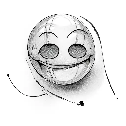 smiley face emoji rave tattoo design idea