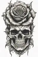 realistic design of a withering black rose intertwined tattoo design idea