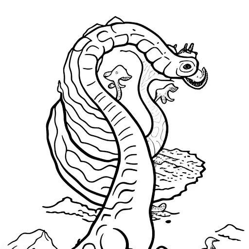 Loch ness monster  tattoo design idea