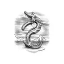 loch ness monster playing cards tattoo design idea