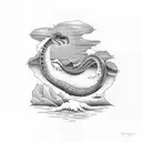 Loch ness monster  tattoo design idea