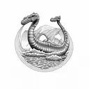 Loch ness monster  tattoo design idea