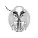 Alien smoking a joint while stargazing tattoo design idea