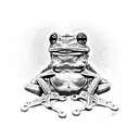 grey tree frog tattoo design idea