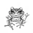 grey tree frog tattoo design idea