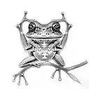 grey tree frog tattoo design idea