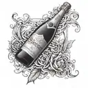 champagne supernova tattoo design idea