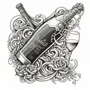 champagne supernova tattoo design idea