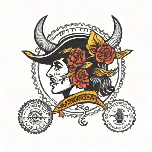 matador travel stamps tattoo design idea