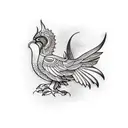 Iran beside free bird  tattoo design idea