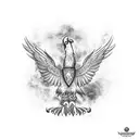 Iran beside free bird  tattoo design idea