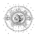 free bird beside Iran  tattoo design idea