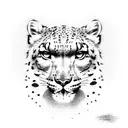 snow leopard tattoo design idea