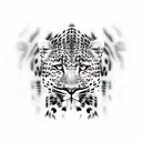 leopard with peircing gaze tattoo design idea
