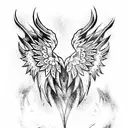 demon wings tattoo design idea