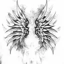 demon wings tattoo design idea