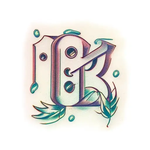 Letters P, G, F, J, S, G in a line tattoo design idea