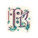 Letters P, G, F, J, S, G in a line tattoo design idea