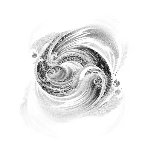 ocean wave dedicated to my twin sister tattoo design idea