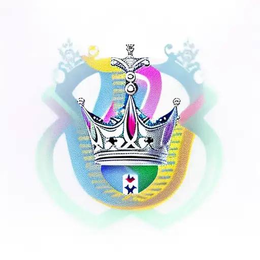 crown with initials FBGM above tattoo design idea