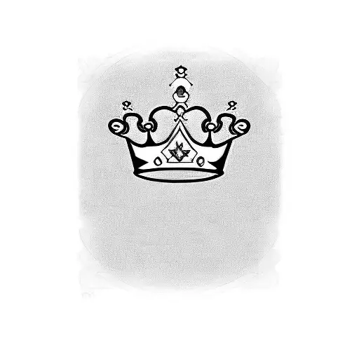 crown with initials FBGM above tattoo design idea