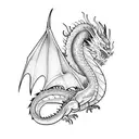 dragon versus Phoenix  tattoo design idea