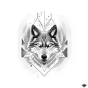 angry black Wolf tattoo design idea