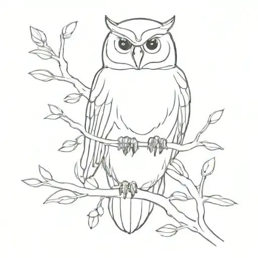 tatum owl crow and beaver  tattoo design idea