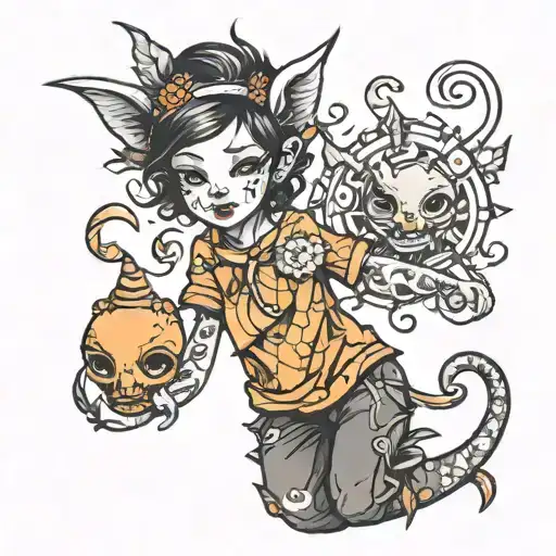 inner child tattoo design idea