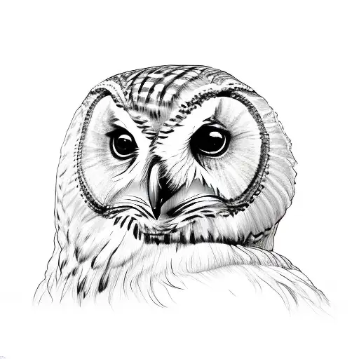 British owl tattoo design idea