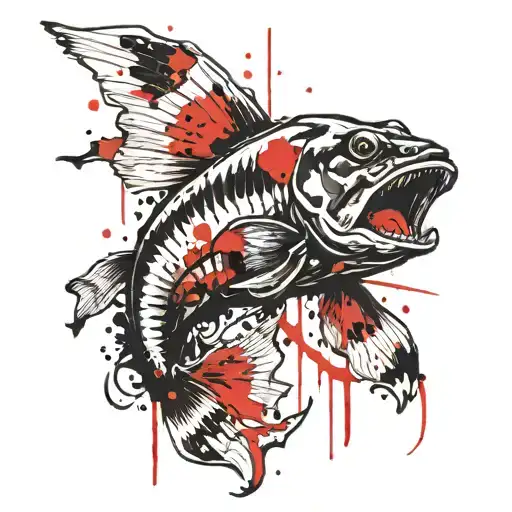 catfish tattoo design idea
