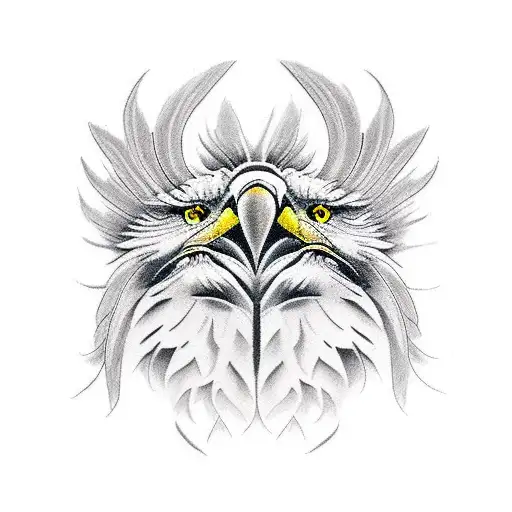 roaring lion that his hair transforms into a eagle wing tattoo design idea