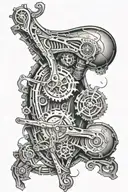 biomechanical tattoo leg sleeve tattoo design idea