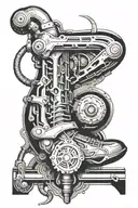 biomechanical tattoo leg sleeve tattoo design idea