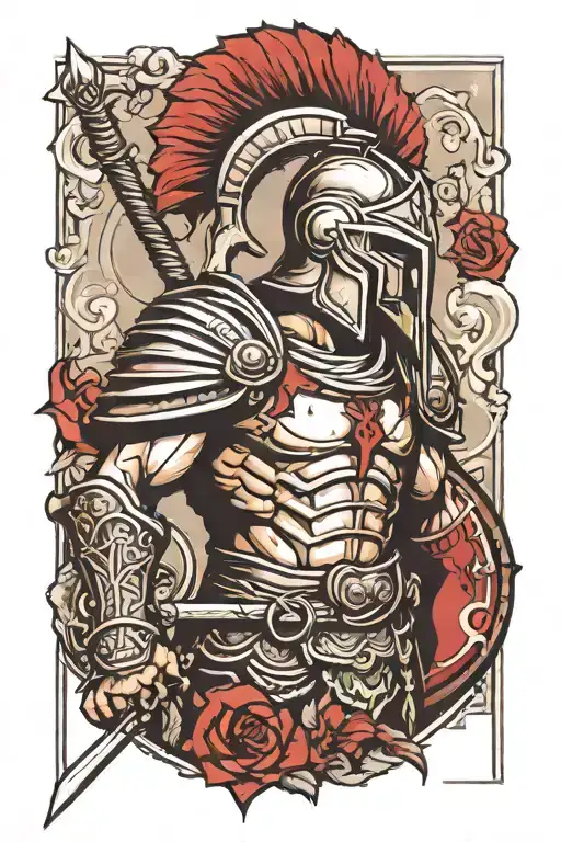 spartan warrior tattoo design idea