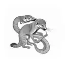 mongoose killing cobra tattoo design idea