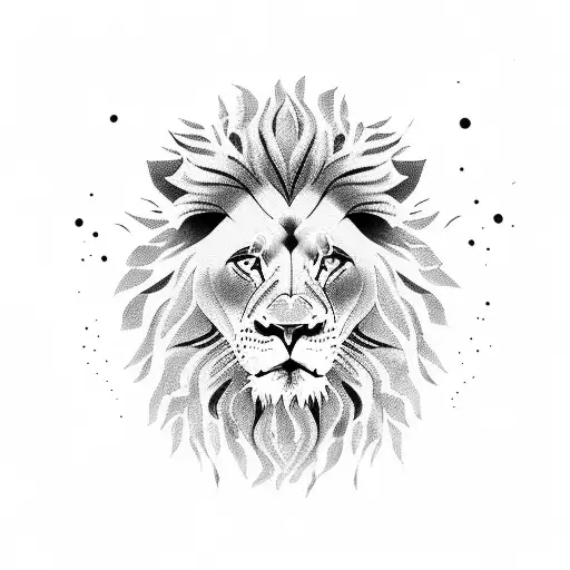 lion Israel tattoo design idea